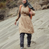 Quest Longline Tunic Top in Beige