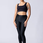 Swim leggings in black.