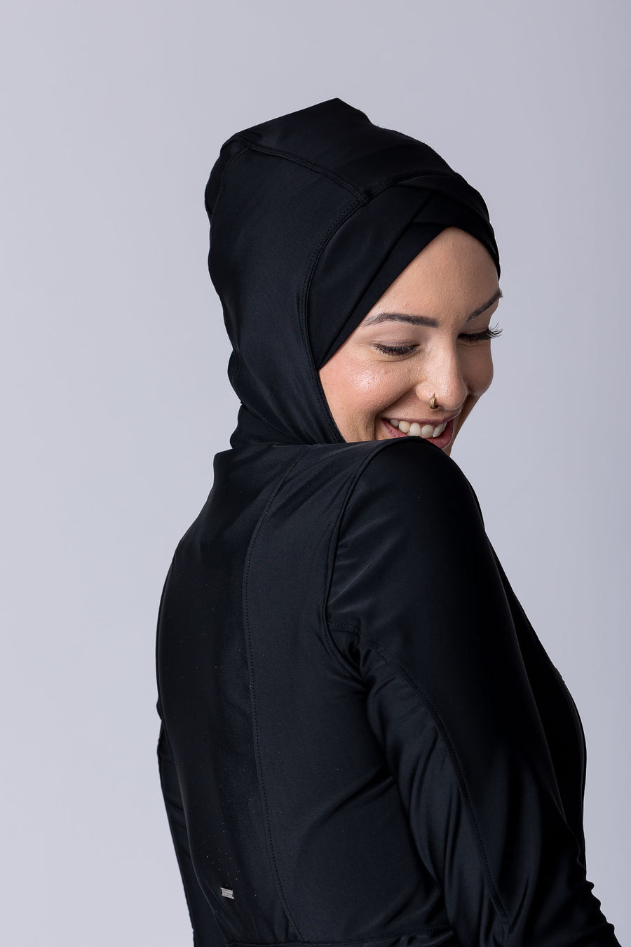 Swim'n'Splash Instant Swim Hijab in Black – WOMMO