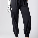 Lightweight joggers in black, with pockets and hight supportive waist.